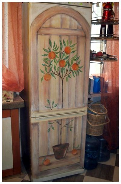 ручная роспись холодильника